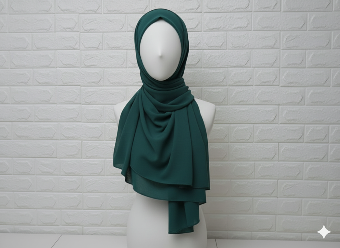 Chiffon - Deep Teal Green