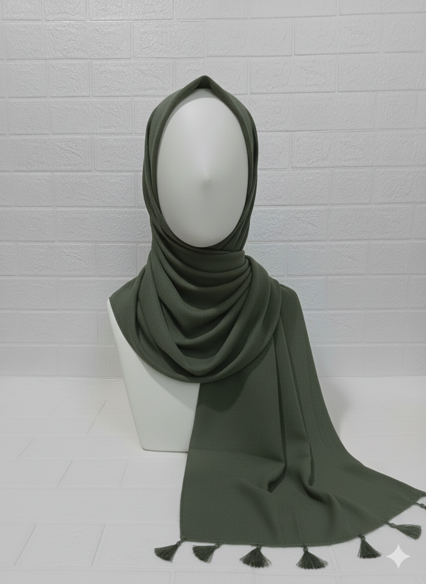 Tassel - Olive  Green