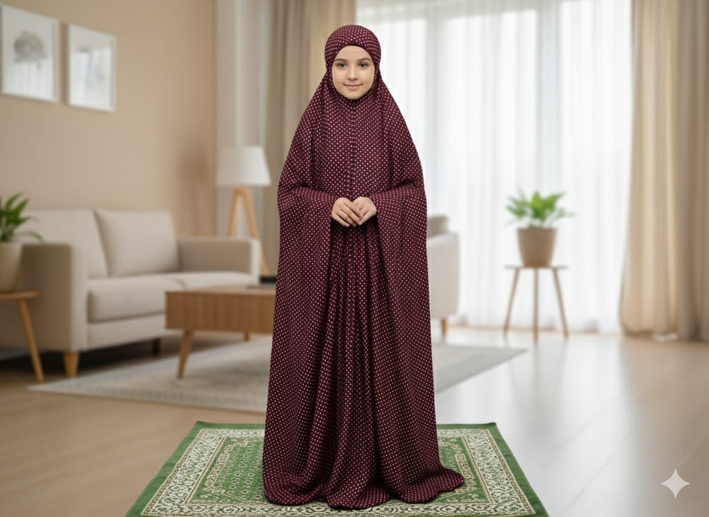 Polka Dot - Dark Maroon